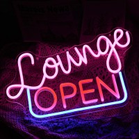 Dimmable Lounge Open Neon Sign Led Lounge Neon Lights For Wall Decor Cool Letter Led Sign Business Light Up Signs For Bar Store