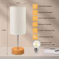 Jicai Cordless Led Table Lamp 5000Mah Battery Operated Lamp Portable Cordless Lamp Rechargeable Touch Dimmable Wireless Lamp