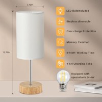 Jicai Cordless Led Table Lamp 5000Mah Battery Operated Lamp Portable Cordless Lamp Rechargeable Touch Dimmable Wireless Lamp