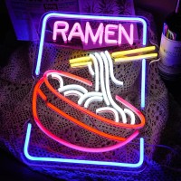 Ramen Neon Sign Noodle Led Neon Lights For Wall Decor Neon Ramen Light Up Sign Powered By Usb Multi Colored Neon Lights For Rest