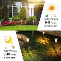 Greluna Solar Lights Outdoor,10 Pack Waterproof Solar Pathway Lights,Auto On/Off Led Solar Lights, Solar Garden Lights For Walkway Driveway Yard Backyard Lawn Landscape Decor