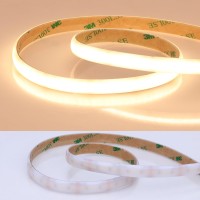 Joylit Diffused Cob Led Light Strip 24V 3000K Warm White 164Ft 525Lmft Super Bright Ul Premium Milky White Gel Coated Waterpro