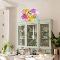 Beypan Mini Colored Glass Goble Bubble Pendant Lights 3Light Balloon Ball Kids Chandeliers Cartoon Modern Ceiling Light Fixture