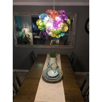 Beypan Mini Multicolor Glass Bubble Chandelier Goble Pendant Lights 6Light Balloon Ball Kids Chandeliers Modern Ceiling Light F