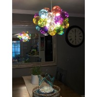 Beypan Mini Multicolor Glass Bubble Chandelier Goble Pendant Lights 6Light Balloon Ball Kids Chandeliers Modern Ceiling Light F