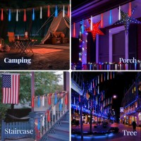 Solar Christmas Decorations Lights Outdoor Total 18 Tubes 432 Led Meteor Shower Lights Plug In Snow Cascading String Lights In