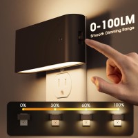 Briignite Night Lights Plug Into Wall 2 Pack Led Night Light With Dusk To Dawn Light Sensor Dimmable Night Light Plug In 300