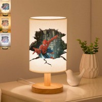 Lesejinyu Bedside Night Table Lamp For Bedroom3 Color Dimmable Kids Small Nightstand Light Lamp With Usb Ports And Round Fabric