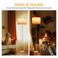 Velxee Floor Lamp Modern Standing Lamps For Living Room With Led Bulb 3 Color Temperature Simple Design Tall Lamps With Pull C