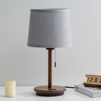 Visdanfo Modern Table Lamp For Bedroom Desk Lamp With Usb Port Fabric Shade 3 Brightness Levels Nightstand Lamps For Living Ro