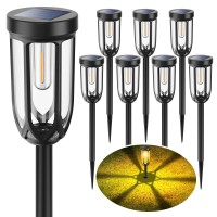 Ruhotili Solar Pathway Lights Outdoor 8 Pack Bright Solar Lights Outdoor Waterproof Ip65 Auto Onoff Solar Lights For Outside