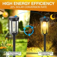 Ruhotili Solar Pathway Lights Outdoor 8 Pack Bright Solar Lights Outdoor Waterproof Ip65 Auto Onoff Solar Lights For Outside