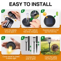 Ruhotili Solar Pathway Lights Outdoor 8 Pack Bright Solar Lights Outdoor Waterproof Ip65 Auto Onoff Solar Lights For Outside