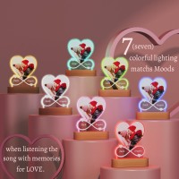 Yuyugo Personalised Photo Gifts Picture Frame Custom Night Light Heart Photo Lamp,Personalised Gifts For Her Him - Customised Wedding Gifts Valentine Gift Memorial Gifts