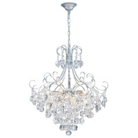 Anjiadengshi Crystal Chandelier K9 Crystal Lighting Chandelier For Living Room 10 E12 Bulbs High 276 In X Diameter 228 In Sil