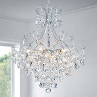 Anjiadengshi Crystal Chandelier K9 Crystal Lighting Chandelier For Living Room 10 E12 Bulbs High 276 In X Diameter 228 In Sil