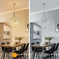 Anjiadengshi Crystal Chandelier K9 Crystal Lighting Chandelier For Living Room 10 E12 Bulbs High 276 In X Diameter 228 In Sil