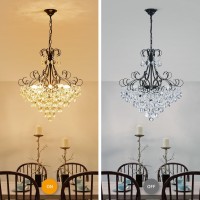 Anjiadengshi Crystal Chandelier K9 Crystal Lighting Chandelier For Living Room 10 E12 Bulbs High 276 In X Diameter 228 In Bla