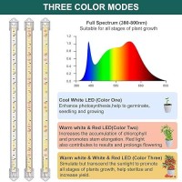 Lpmzmbl Grow Lights For Indoor Plants 16 In Full Spectrum Plant Grow Light Strip With Upgrade Timer 3912H 3 Spectrum Modes