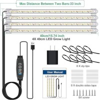 Lpmzmbl Grow Lights For Indoor Plants 16 In Full Spectrum Plant Grow Light Strip With Upgrade Timer 3912H 3 Spectrum Modes