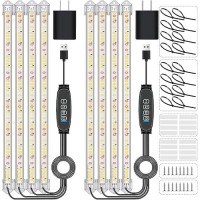 Lpmzmbl Grow Lights For Indoor Plants 16 In Full Spectrum Plant Grow Light Strip With Upgrade Timer 3912H 3 Spectrum Modes