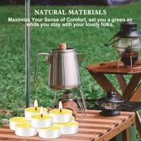 100 Pcs Citronella Tealight Candles Smokeless And Dripless Candles In Bulk For Home Patio Balcony Backyard 4 Hour Burn Yellow