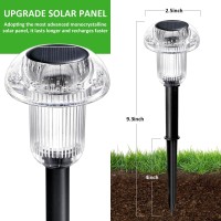 Lianglome Solar Pathway Lights Outdoor Red Yellow Green 3 Colors 6Pk Mushroom Solar Pathway Lights Ip65 Waterproof Solar Light