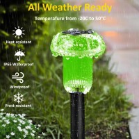 Lianglome Solar Garden Lights Outdoor Red Yellow Bule Green 4 Colors 12 Pack Mushroom Solar Pathway Lights Ip65 Waterproof Sol