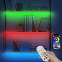 Shelf Lights 3 Pack Shelf Lighting Battery Powered Small Led Strip Lights With Music Sync Remote App Control Light Strips F