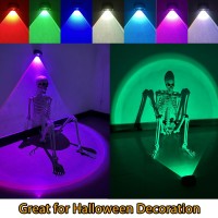 Solar Fence Lights Outdoor Waterproof Outdoor Halloween Decorations Lights With Warm White Rgb Modes Outdoor Wall Light Fixt