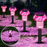 Cozy-Pavilion Solar Pathway Lights, 8 Pack Purple Led Solar Lights Outdoor Waterproof, Landscape Lighting Garden Stake Lights, Outdoor Solar Lights For Yard, Garden, Landscape, Path, Patio, Driveway