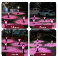 Cozy-Pavilion Solar Pathway Lights, 8 Pack Purple Led Solar Lights Outdoor Waterproof, Landscape Lighting Garden Stake Lights, Outdoor Solar Lights For Yard, Garden, Landscape, Path, Patio, Driveway