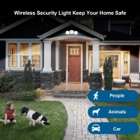 Moragin Batteryoperated Motion Sensor Lights Outdoor Wireless Led Flood With Detector Activated Security Lightfor Outside Hous