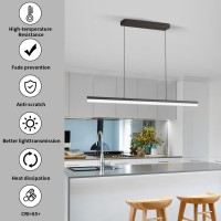 Lannlker Led Pendant Lights 47In Modern Island Light Dimmable With Remote Control 3000K6000K Adjustable Color Temperature Cha