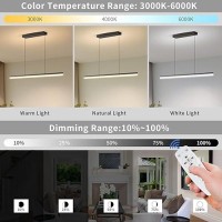 Lannlker Led Pendant Lights 59In Modern Island Light Dimmable With Remote Control 3000K6000K Adjustable Color Temperature Cha