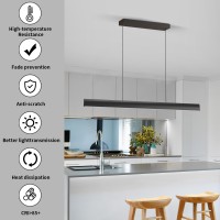 Lannlker Modern Led Pendant Lights 59In Island Light With Remote Control 3000K6000K Dimmable Adjustable Color Temperature Cha