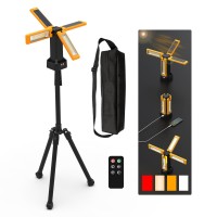 13200Mah Rechargeable Solar Work Light With Folding Stand And Carrying Bag Aodoo 8000 Lumen Stepless Dimmable Whitewarmnatu