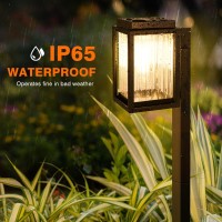 Solar Pathway Lights Outdoor 6 Pack 24 Large Outdoor Solar Lights For Outside Super Bright Solar Powered Outdoor Lights Wat