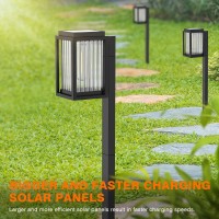 Solar Pathway Lights Outdoor 6 Pack 24 Large Outdoor Solar Lights For Outside Super Bright Solar Powered Outdoor Lights Wat