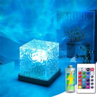 Jashuomund Aurora Glow Lamp With Remote Control 16 Color Dynamic Northern Lights Aurora Projector Ocean Wave Projector Water L