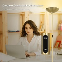 Stepless Dimmable Floor Lamp 30W 3000Lm Super Bright Led Torchiere Floor Lamps With Remote Touch Control 71 In Tall Modern Pol