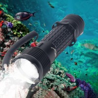 Sixrun Underwater Dive Torch, Diving Flashlight Led White Light Underwater Dive Torch Ipx8 Waterproof Professional Submersible Flashlight For Deep Sea Emergency