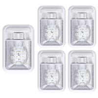 Unifizz Led 5 Pack 12V Led Rv Ceiling Dome Light Rv Interior Lighting For Trailer Camper With Switch Single Dome 300Lm Natural