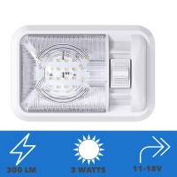 Unifizz Led 5 Pack 12V Led Rv Ceiling Dome Light Rv Interior Lighting For Trailer Camper With Switch Single Dome 300Lm Natural