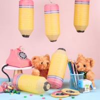 Retisee 12 Pcs Pencil Hanging Paper Lanterns Back To School Classroom Decorations Welcome Back To School Hanging Paper Lanterns