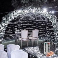 Filltown Battery Operated Christmas Lights 33Ft 100 Led Cool White String Lights With Auto Timer 8 Modes Remote Control Sh