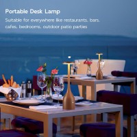 Yogaret Bottle Cordless Table Lamp Brown 1 Pack Led Rechargeable Table Light,5000Mah Battery Operated Lamp,Portable Wireless Touch Lamp For Home Living Room Dining Dinner Bar Outdoor Patio