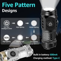 2Pcs Threeeyed Monster Mini Flashlight German Threeeyed Monster Mini Flash Super Power Flashlight Pocket Flashlight With Cli