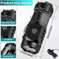 2Pcs Threeeyed Monster Mini Flashlight German Threeeyed Monster Mini Flash Super Power Flashlight Pocket Flashlight With Cli