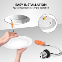 Lvwit Led Recessed Light 6Inch Can Lighting Color Selectable 27003000400050006000K 5Cct 10W120W Equivalent Dimmable Down